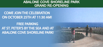 <b>FOR INFORMATION ABOUT THIS ITEM <a target="_blank" href="http://www.palosverdes.com/rpv/planning/abalone-cove-shoreline-park-improvement/GRAND_OPENING.pdf">CLICK HERE</b></a>